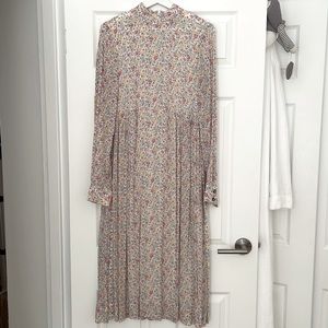 Ganni Floral Printed Midi Dress